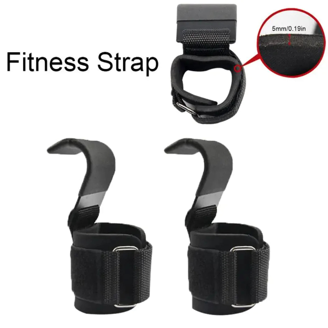 Heavy-Duty Weightlifting Hooks – Wrist Support for Deadlifts & Pulls