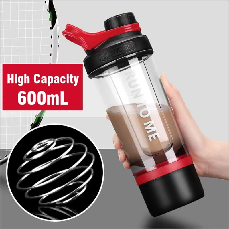 600ML Protein Shaker Bottle – BPA-Free Gym & Fitness Mixer Cup