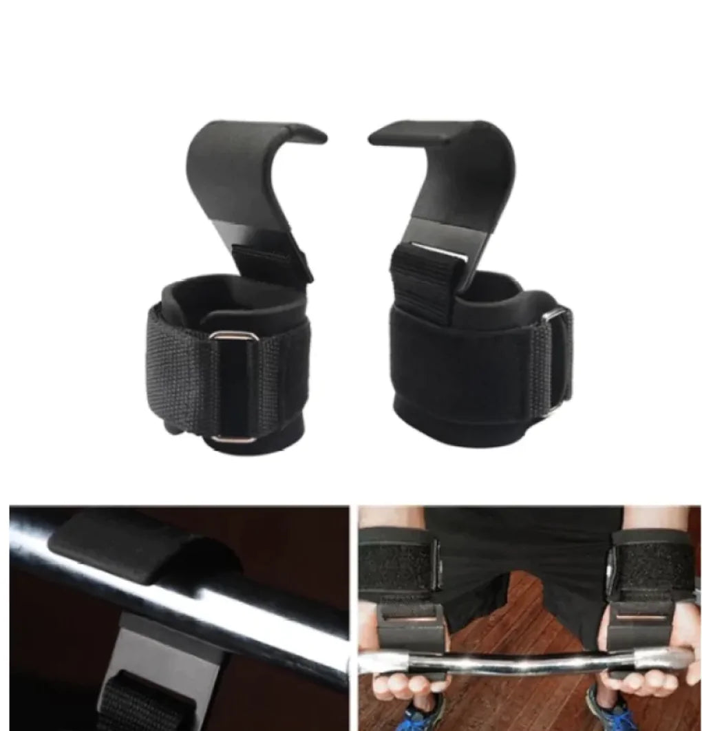 Heavy-Duty Weightlifting Hooks – Wrist Support for Deadlifts & Pulls